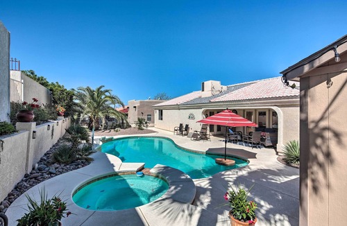 Lake Havasu City House | Upscale Oasis w/ Pool & Hot Tub, 3 Mi to Lake