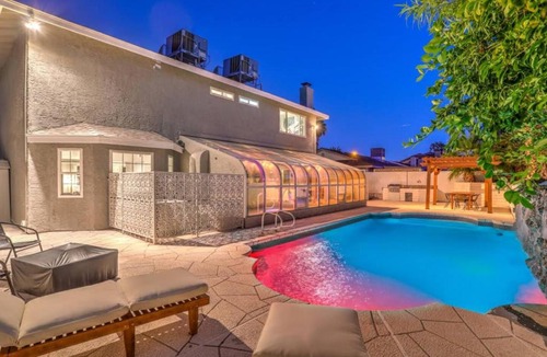Paradise Villa | Villa near STRIP - Heated Pool, Hot Tub, Billiards