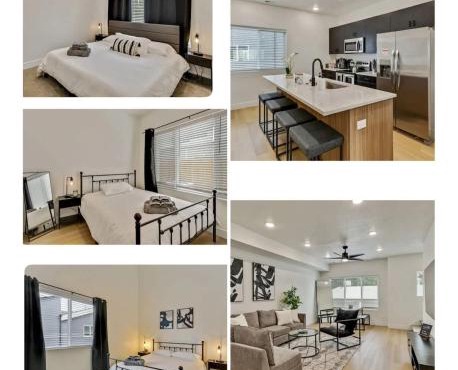 3 Min to DT - 2 Car Garage - Lux Townhome - King Bed