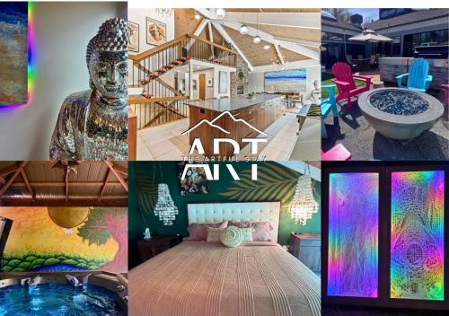 Artful Stay, Downtown, Spacious, LED Art, Hot Tub
