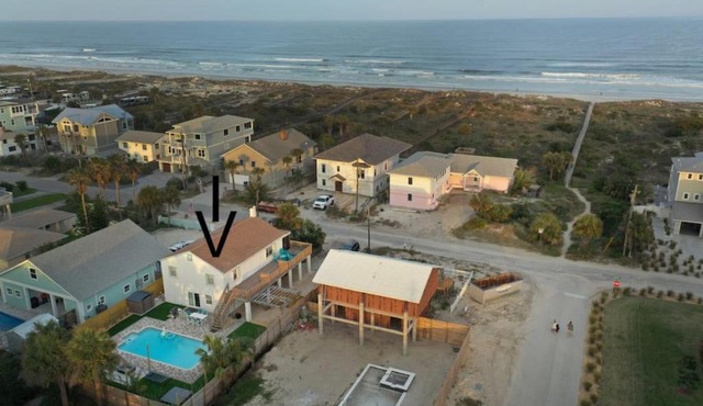 Atlantic View Heated Pool Spa Firepit Beach