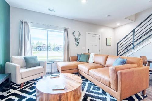 Basecamp Stays: Unique Townhome Views from Porch