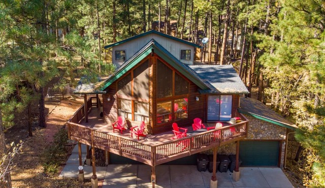 Chalet in the Pines Spa Game Room Wraparound Deck