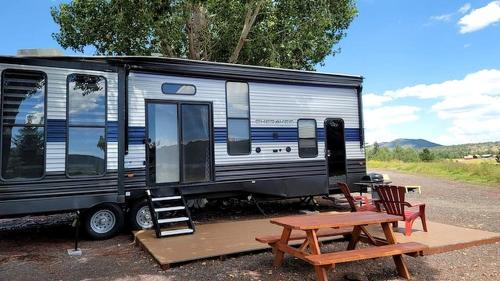 Comfortable Family-Friendly RV Suite with Loft, Private Deck & Firepit Near Williams, Arizona