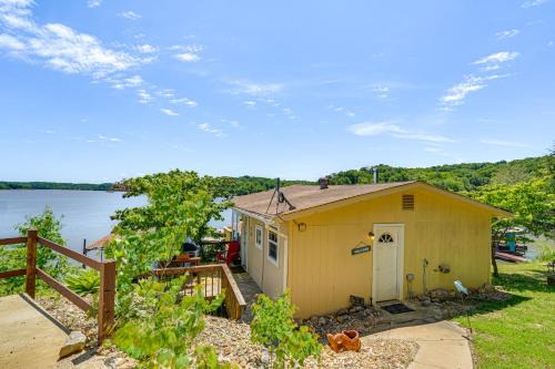 Deck w/Covered Dock! Lakefront Ozark Cottage