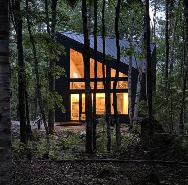 Distinctly modern cabin on quiet Northwoods lake
