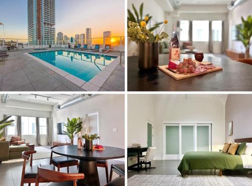 DTLA 2BR Loft with Hot Tub & Rooftop Pool!