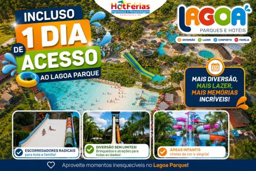 Flat Enseada em Caldas Novas, com roupa de cama, incluso 1 dia de Acesso ao Lagoa Parque, Parcele em até 6x - HotFérias