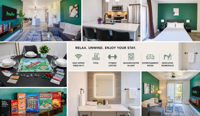 Glitzy 2BR Walk to Westgate Pool Gym WD