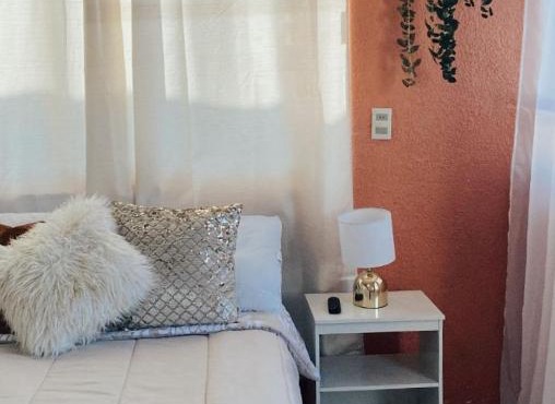 Habitación boho chic.