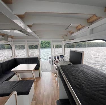 Hausboot Rollyboot Evolution- feste Unterkunft am Steg in Joachimsthal