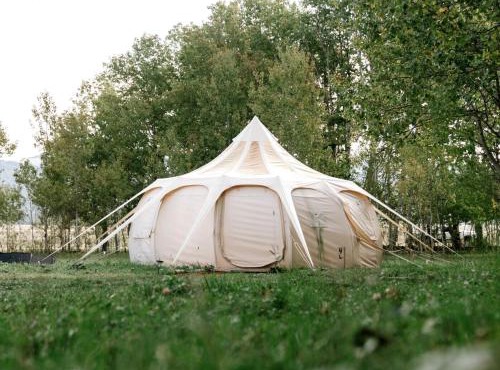 Lotus Bell Luxury · Yellowstone Luxury Bell Tent in Island Park, ID