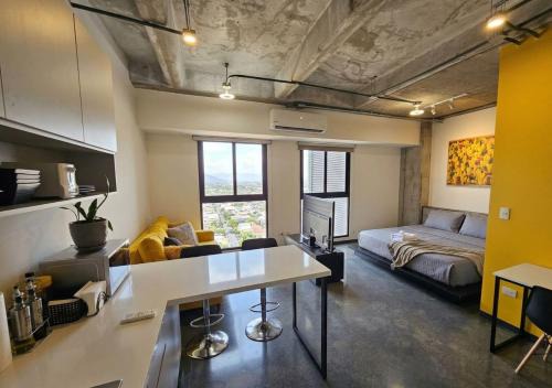 Modern loft with panoramic views