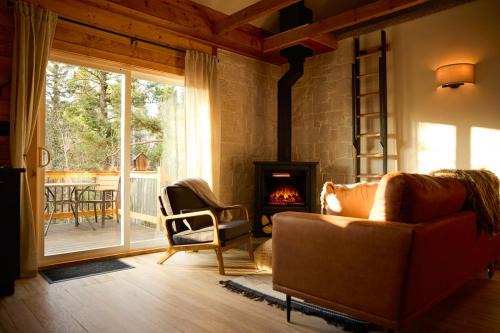 Mountain Modern log Cabin, Deck, Hot Tub and Firepit