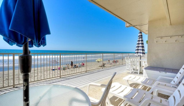 Oceanfront 2BR - Private Patio - Steps to Beach