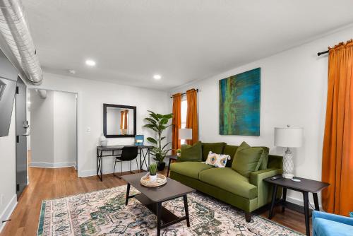 Retro Glam: Colorful Mid-Century Haven Apt 2