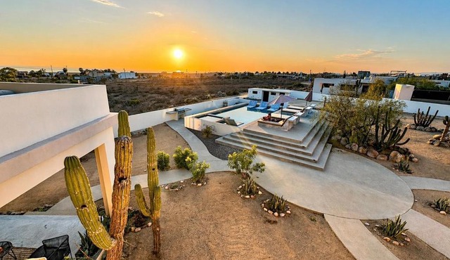 Sun-drenched escape w sleek saltwater pool
