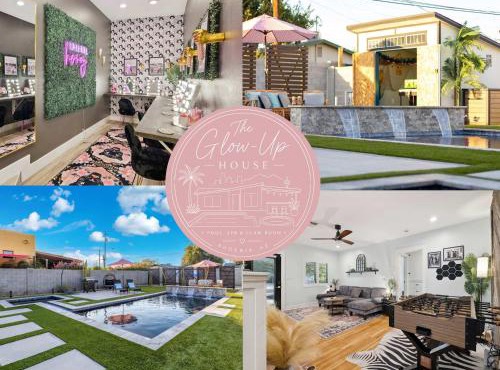 The Glow-Up House - Pool Spa Glam Room