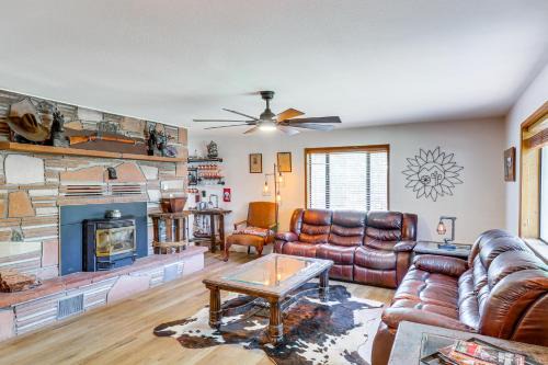Walk to Rainbow Lake: Cabin w/Game Room & Yard