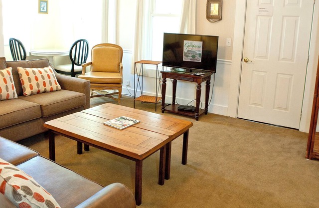 Second-Floor Suite w/ Covered Porches & Full Kitchen - Steps from Dining & Shops