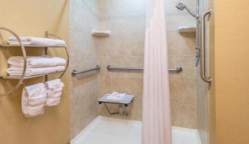 One-Bedroom King Suite with Communications Accessible Roll-In Shower