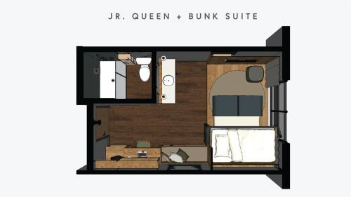 Junior Queen with Bunk Bed Suite